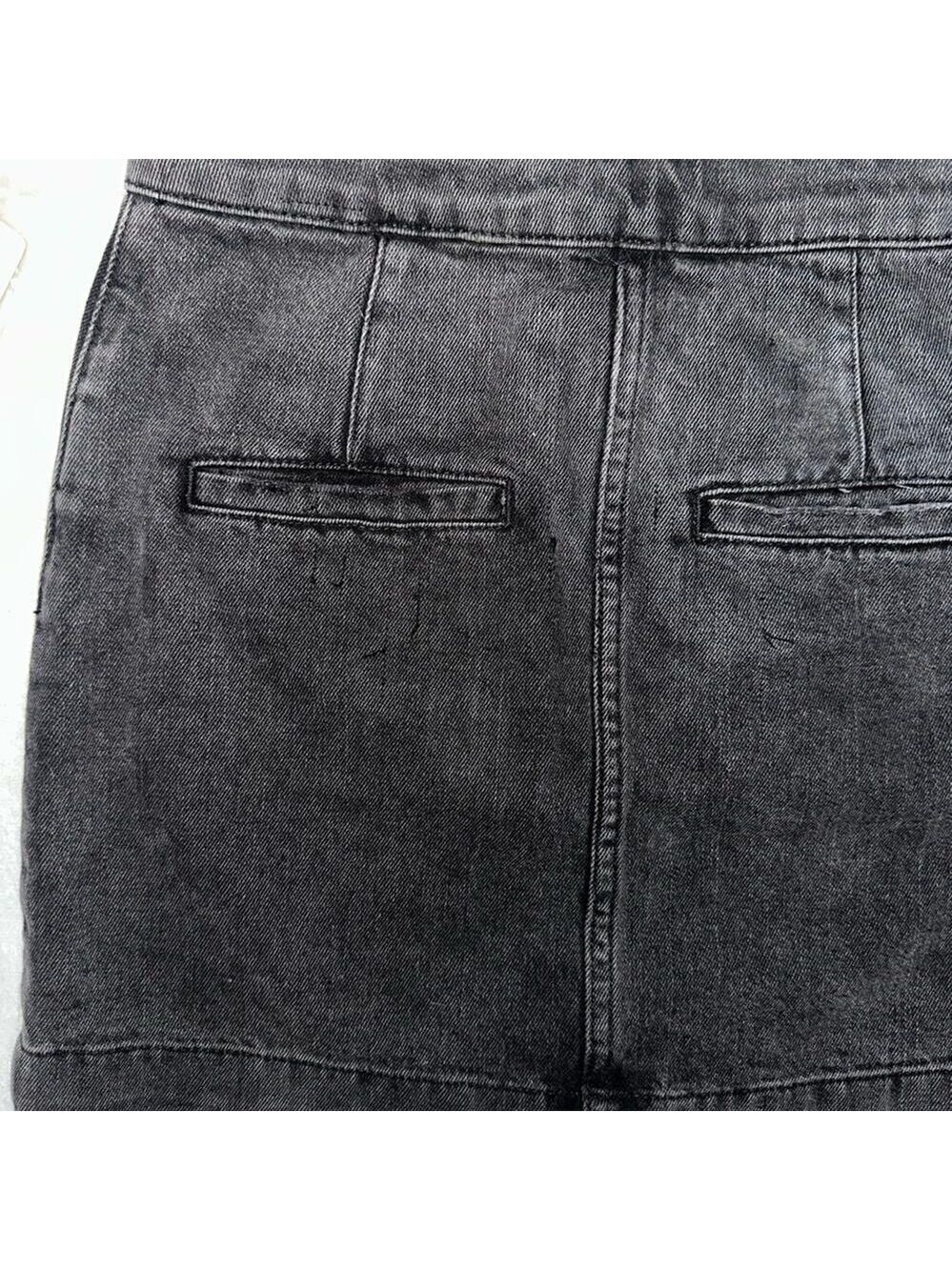 Free People Dark Gray Button-Front Midi Skirt we are the people NWT size 25 - Picture 12 of 15